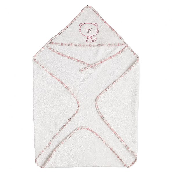 Κάπα Βαμβακερή 75x75εκ. Cat Pink 40281