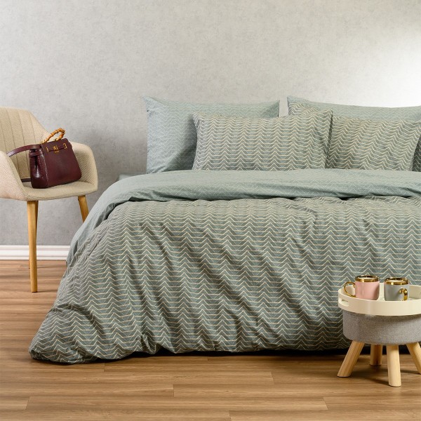 Σετ Σεντόνια Βαμβακερά Υπέρδιπλα 235x270εκ. Paris Aqua Ultra Line Melinen 20005475