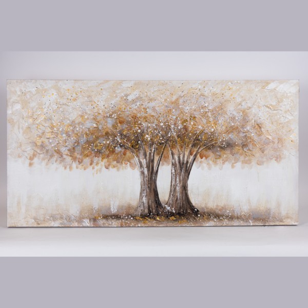 ΠΙΝΑΚΑΣ ΚΑΜΒΑΣ ΔΕΝΤΡΑ ΛΕΥΚΟΣ - ΚΑΦΕ 120x3x60cm