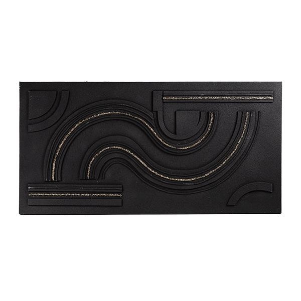 ΠΙΝΑΚΑΣ 3D ΜΑΥΡΟΣ - ΧΡΥΣΟΣ 140x3x70cm