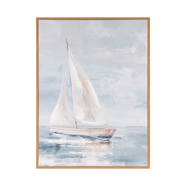 ΠΙΝΑΚΑΣ ΚΑΜΒΑΣ ΚΑΡΑΒΙ ΓΑΛΑΖΙΟΣ - ΛΕΥΚΟΣ 30x2x40cm (Συσκευασία 2 τεμαχίων)
