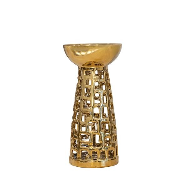 ΚΗΡΟΠΗΓΙΟ ΚΕΡΑΜΙΚΟ ΧΡΥΣΟ 10.5x10.5x19.5cm