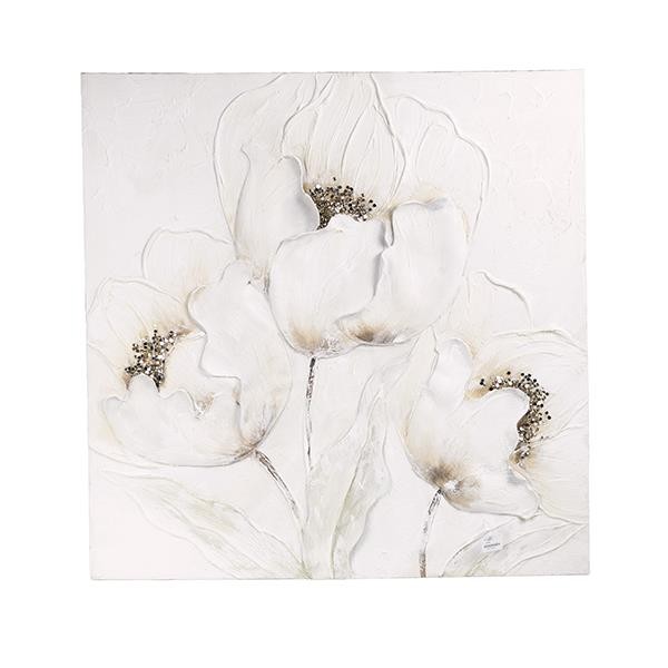 ΠΙΝΑΚΑΣ ΛΟΥΛΟΥΔΙA ΛΕΥΚΟ - ΚΑΦΕ 80x3x80cm