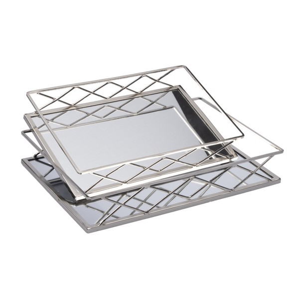 S/2 ΔΙΣΚΟΙ ΜΕΤΑΛΛΙΚΟΙ ΜΕ ΚΑΘΡΕΦΤΗ ΑΣΗΜΙ 35x25x6cm / 30.5x20x5.5cm