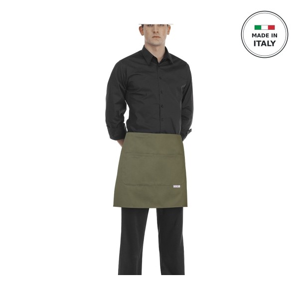 Ποδιά Σερβιτόρου/Μάγειρα Μέσης Κοντή Olive Green EGOCHEF One Size