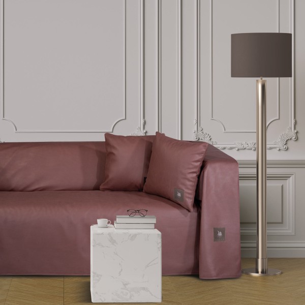 Ριχτάρι Polyester Leather Like Διθέσιος 180x250εκ. Premium 3928 Ροδί Σκούρο Greenwich Polo Club