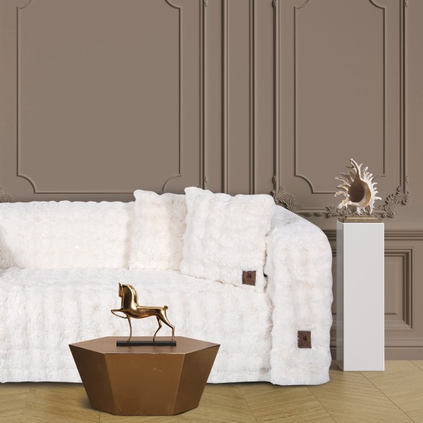 Ριχτάρι Γούνινο Faux Fur Διθέσιος 180x250εκ. Premium 3936 Ιβουάρ Greenwich Polo Club