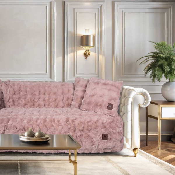 Ριχτάρι Γούνινο Faux Fur Διθέσιος 180x250εκ. Premium 3945 Nude Greenwich Polo Club