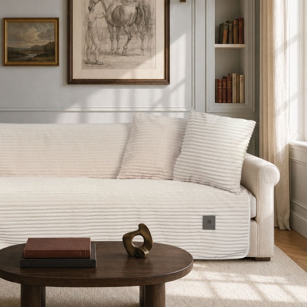 Ριχτάρι Flannel Διθέσιος 180x250εκ. Essential 3995 Ivory Greenwich Polo Club