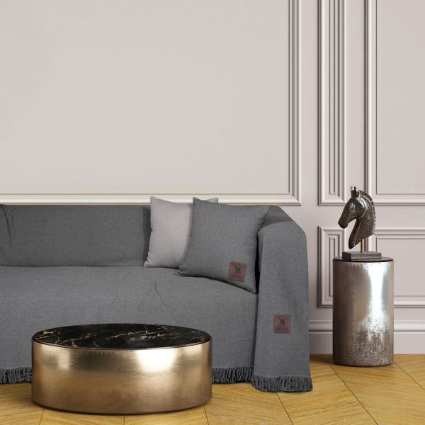 Ριχτάρι Polycotton Τριθέσιου 180x300εκ. Essential 3914 Σκούρο Γκρι Greenwich Polo Club