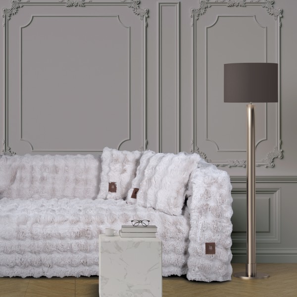 Ριχτάρι Γούνινο Faux Fur Τριθέσιος 180x300εκ. Premium 3937 Γκρι Greenwich Polo Club