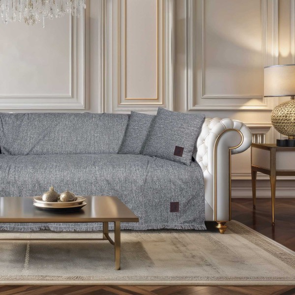 Ριχτάρι Βαμβακερό Τριθέσιος 180x300εκ. Essential 3988 Grey Greenwich Polo Club