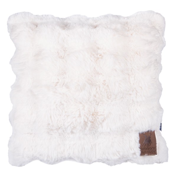 Διακοσμητικό Μαξιλάρι Γούνινο Faux Fur 40x40εκ. Premium 3936 Ιβουάρ Greenwich Polo Club