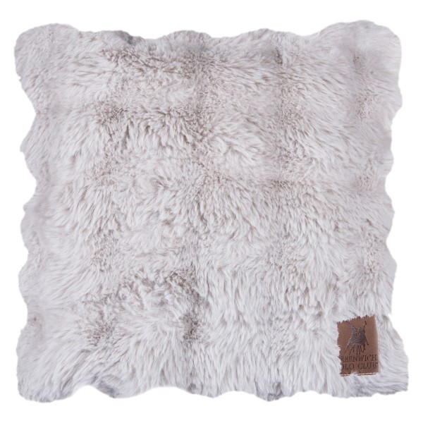 Διακοσμητικό Μαξιλάρι Γούνινο Faux Fur 40x40εκ. Premium 3937 Γκρι Greenwich Polo Club