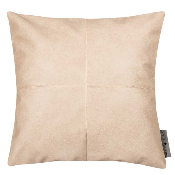 Διακοσμητικό Μαξιλάρι Faux Leather 45x45εκ. Essential 3985 Cream Greenwich Polo Club
