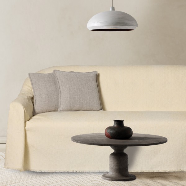 Ριχτάρι Chenille-Polycotton Διθέσιος 180x250εκ. Ivory 0316 Das Home