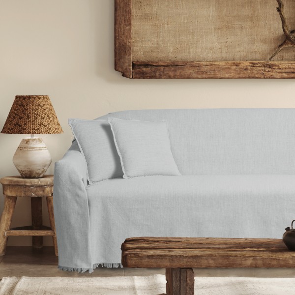 Ριχτάρι Βαμβακερό Τριθέσιος 180x300εκ. Throws Line 0284 Grey Das Home