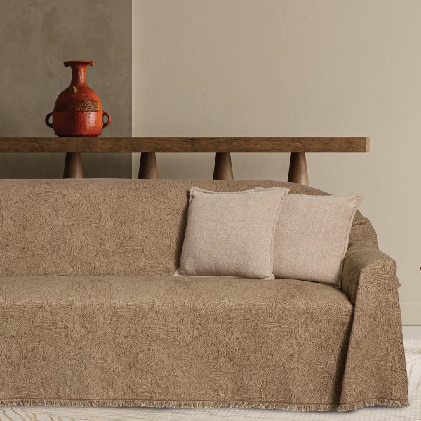 Ριχτάρι Chenille-Polycotton Τριθέσιος 180x300εκ. Mocha 0313 Das Home