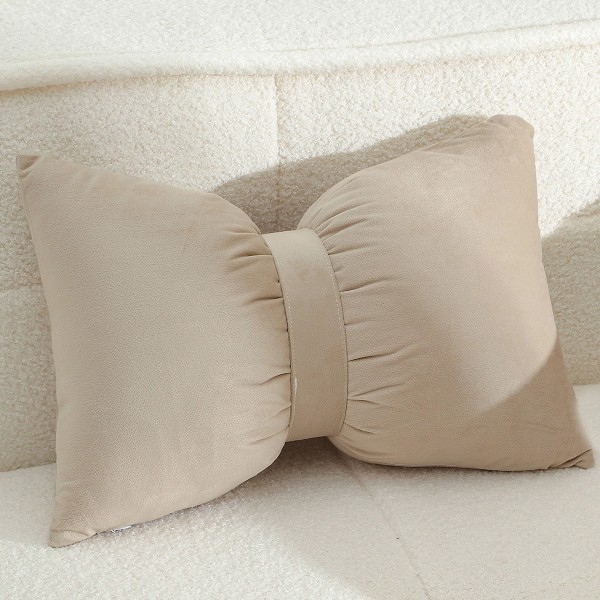Διακοσμητικό Μαξιλάρι Βελουτέ 50x35εκ. Bow Beige Melinen 20005700