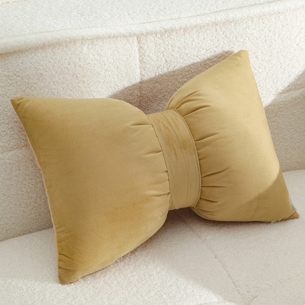 Διακοσμητικό Μαξιλάρι Βελουτέ 50x35εκ. Bow Mustard Melinen 20005701
