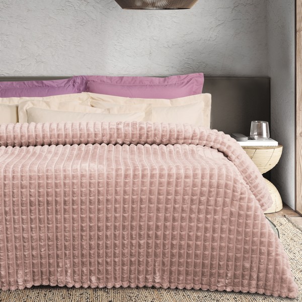 Κουβέρτα Fleece Υπέρδιπλη 220x240εκ. Blankets 1388 Nude Das Home