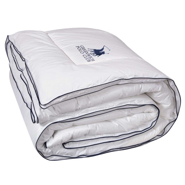 Πάπλωμα Βαμβακερό-Microfiber Μονό 160x220εκ. Essential 2346 Λευκό Greenwich Polo Club