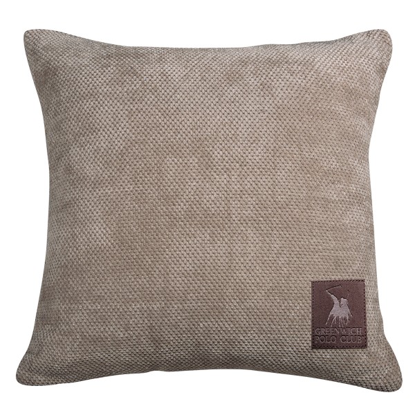 Διακοσμητικό Μαξιλάρι Microchenille-Fleece 42x42εκ. Premium 2759 Σπαγγί Greenwich Polo Club