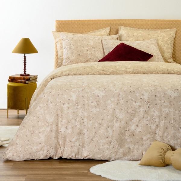 Σετ Σεντόνια Polycotton Μονά Με Λάστιχο 100x200+32εκ. Demi Choco Casual Line Melinen 20006269