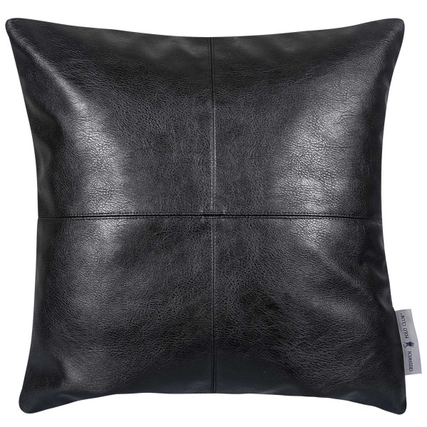 Διακοσμητικό Μαξιλάρι Faux Leather 45x45εκ. Essential 3983 Black Greenwich Polo Club