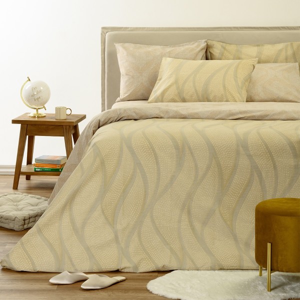 Σετ Σεντόνια Βαμβακερά Υπέρδιπλα 235x270εκ. Drift Beige Melinen 20006120