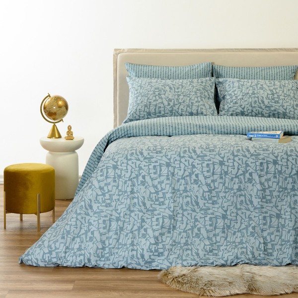 Σετ Σεντόνια Βαμβακερά Υπέρδιπλα 235x270εκ. Storm Blue Melinen 20006124