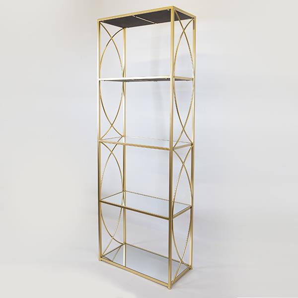ΡΑΦΙΕΡΑ ΜΕΤΑΛΛΙΚΗ ΧΡΥΣΗ 61x28x177cm