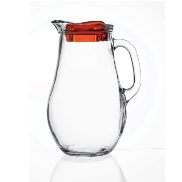 BISTRO JUG W/RED LID 1850CC H: 24 D: 17,24CM P/120 GB1.OB6