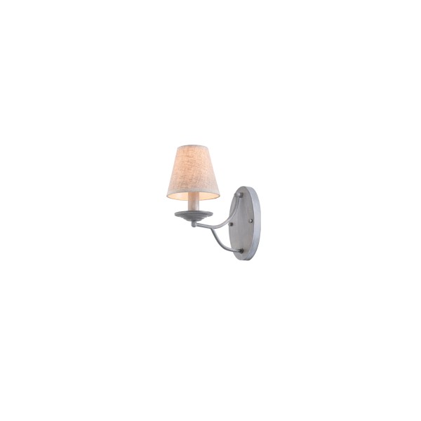 C119-1 ETNA WALL LAMP GREY PATINA & WHITE SHADE 1Z1