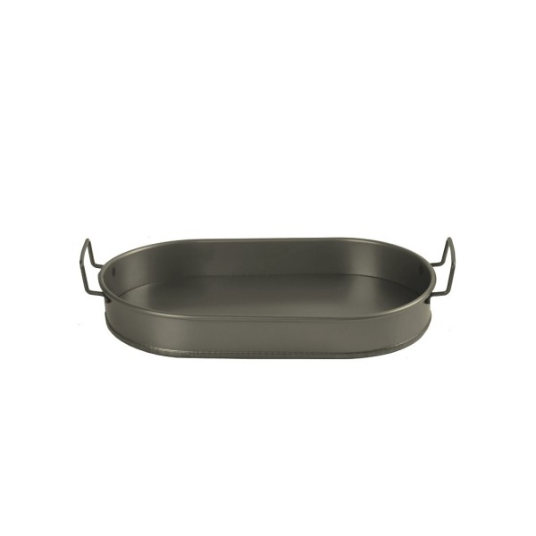 ΔΙΣΚΟΣ ΟΒΑΛ MEDIUM ΜΕΤΑΛ. ΜΕ ΛΑΒΕΣ ΛΑΔΊ 31(36 INCL. HANDLES)X18,5X5CM | Συσκευασία 3 τμχ