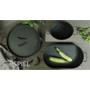 ΔΙΣΚΟΣ ΟΒΑΛ MEDIUM ΜΕΤΑΛ. ΜΕ ΛΑΒΕΣ ΜΑΥΡΟ 31(36 INCL. HANDLES)X18,5X5CM | Συσκευασία 4 τμχ