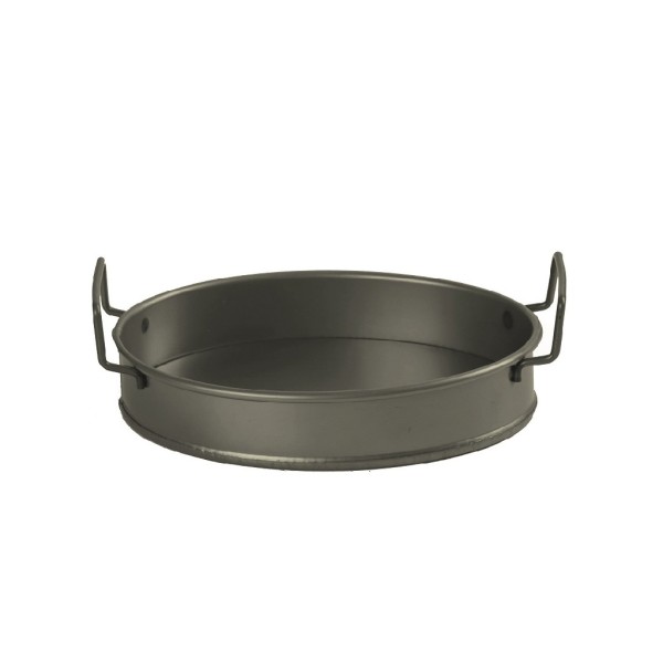ΔΙΣΚΟΣ ΟΒΑΛ ΜΕΤΑΛ. ΜΕ ΛΑΒΕΣ ΛΑΔΊ 21(23,5 INCL. HANDLES)X15,5X4CM | Συσκευασία 6 τμχ