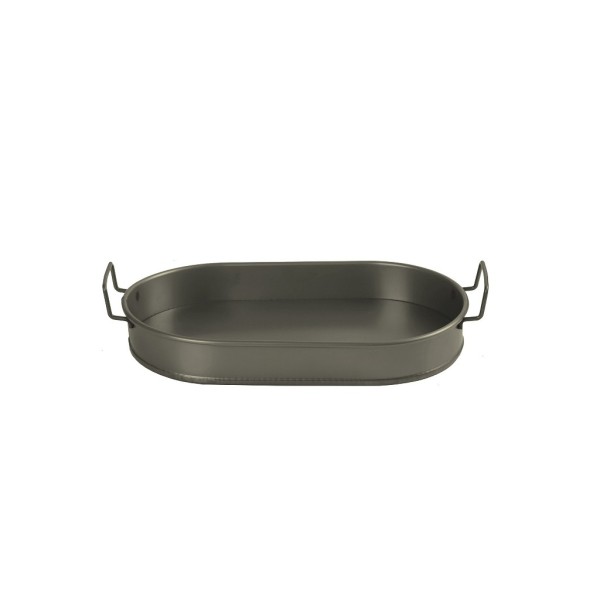 ΔΙΣΚΟΣ ΟΒΑΛ SMALL ΜΕΤΑΛ. ΜΕ ΛΑΒΕΣ ΛΑΔΊ 29(34 INCL. HANDLES)X14,5X5CM | Συσκευασία 4 τμχ