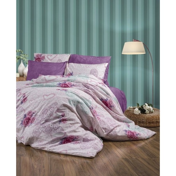 Πάπλωμα Polycotton Υπέρδιπλο 220x240εκ. Χλόη 457 Pink DimCol
