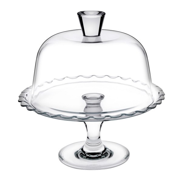 PETITE PATISSERIE FOOTED PLATE W/DOME H: 25,9 D: 13 GB1.OB2.