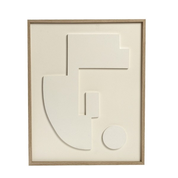 ΠΙΝΑΚΑΣ ΣΕ 3D ΚΑΜΒΑ ΛΕΥΚΟΣ PVC/MDF 50Χ40ΕΚ
